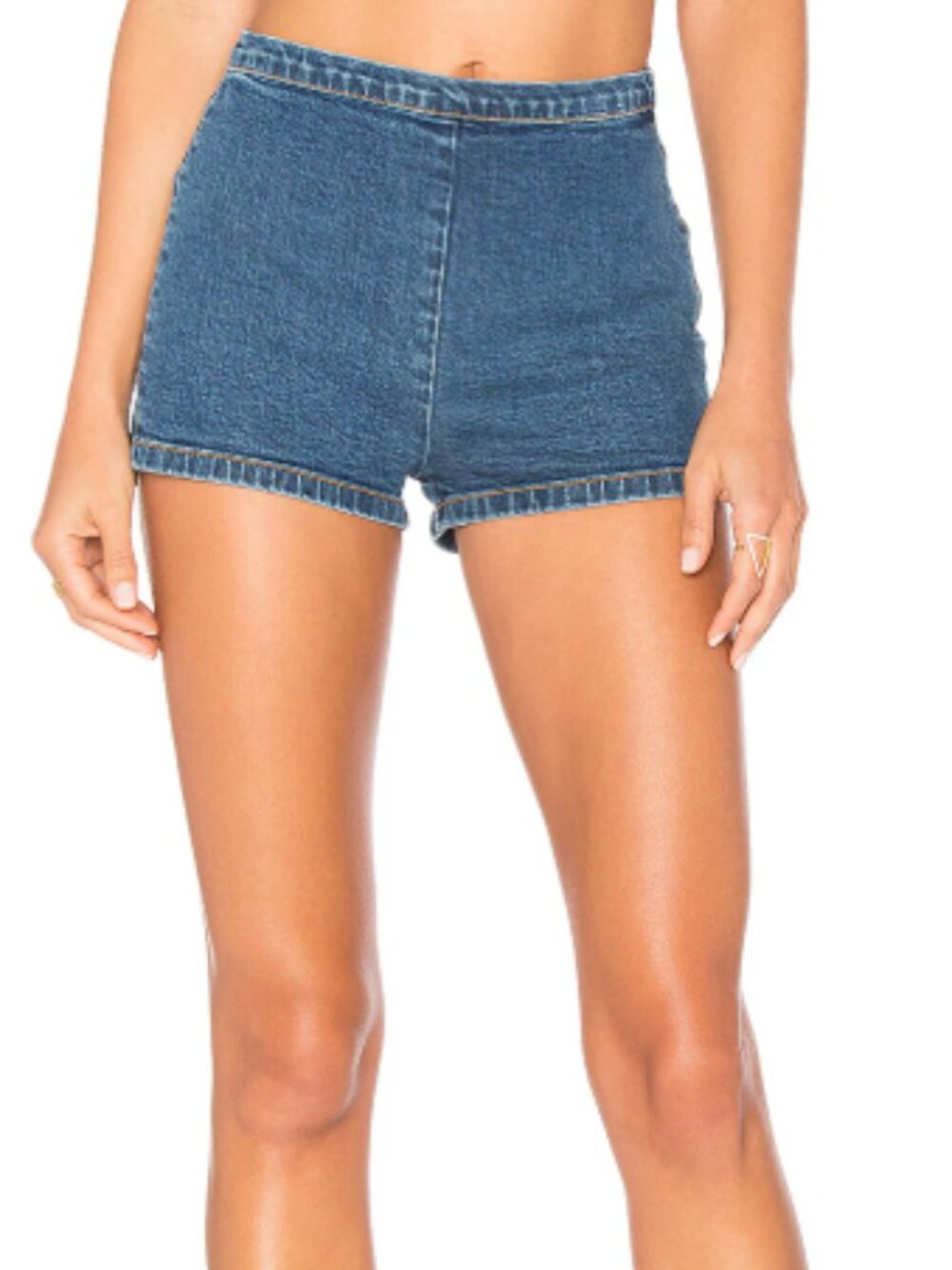 GRLFRND Diane Shorts In Bad Girls Dark Wash Women's Size 26 High Rise Summer